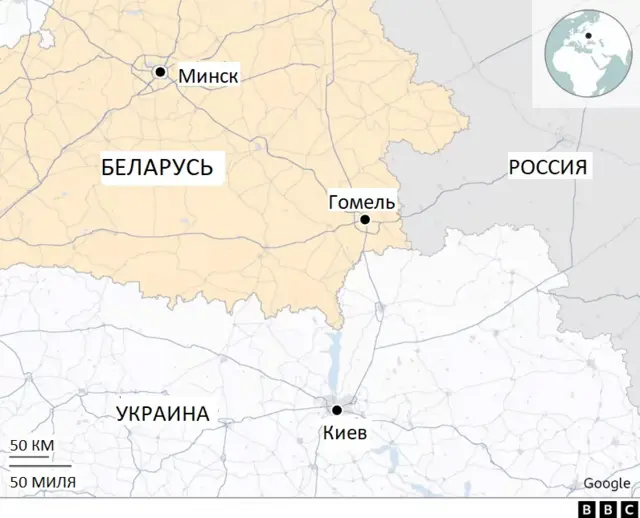 Украина ва Беларусь харитаси