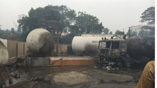 Ile isẹ gaasi ti o gbina nilu eko