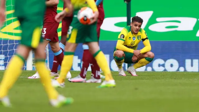 Norwich City's English defender Max Aarons