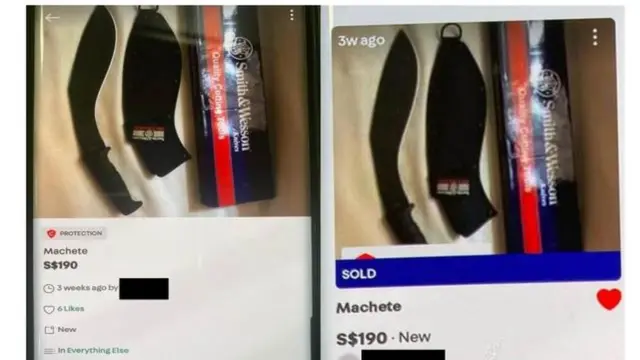 সিঙ্গাপুরের কর্তৃপক্ষ বলছে, এ ধরণের ছুরি দিয়ে হামলার পরিকল্পনা করেছিল ওই কিশোর।