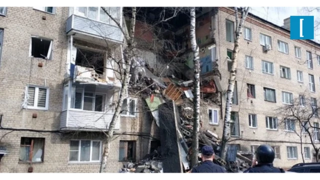 Взрывом полностью разрушены три этажа