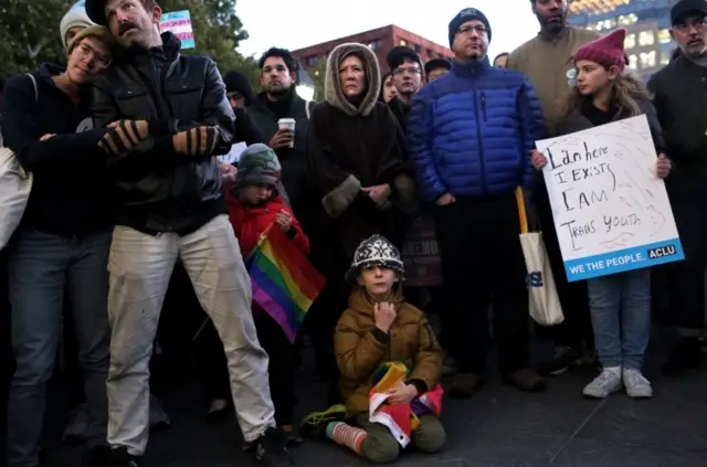 Una manifestación en Nueva York
