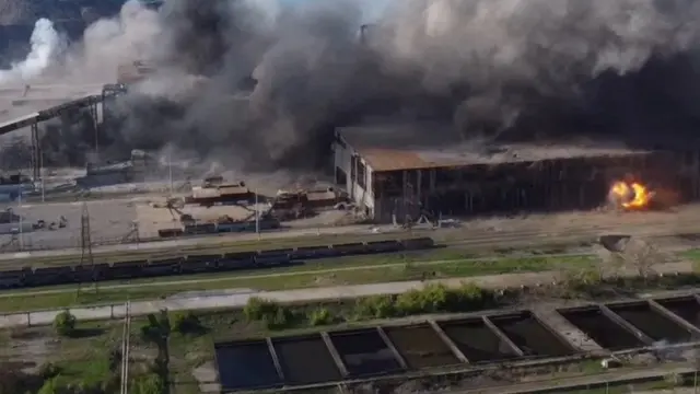 Azovstal steel plant under attack