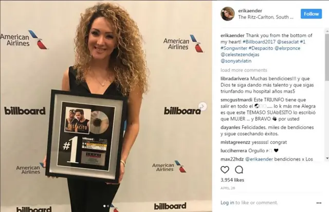 Instagram post de Erika Ender