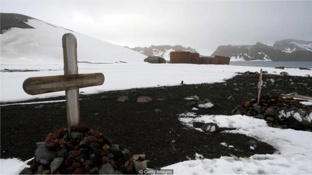 Cemitério na Antártica