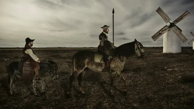 Ilustración de don Quijote y Sancho Panza