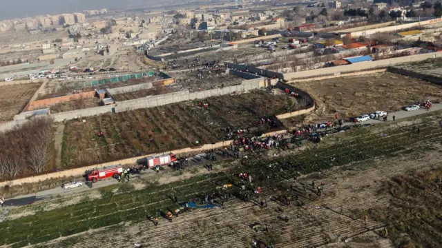 Zona donde cayó el avión