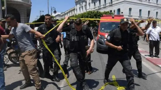 Police dey close off bomb sites