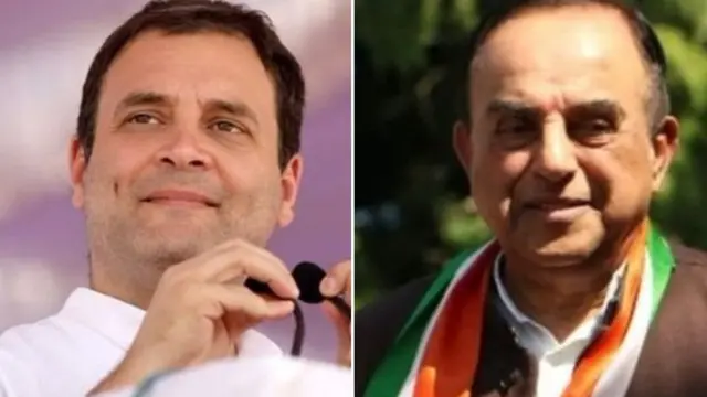 राहुल गांधी सुब्रमण्यम स्वामी