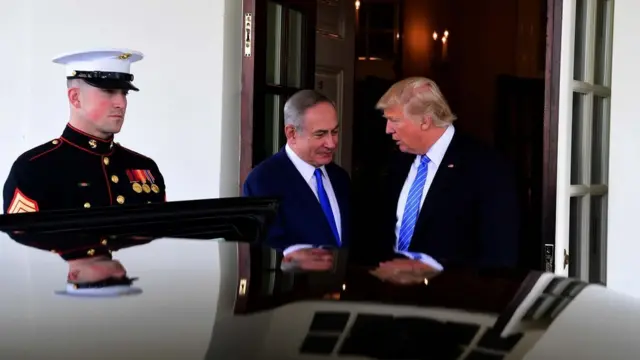 Нетаньяху и Трамп в Белом доме