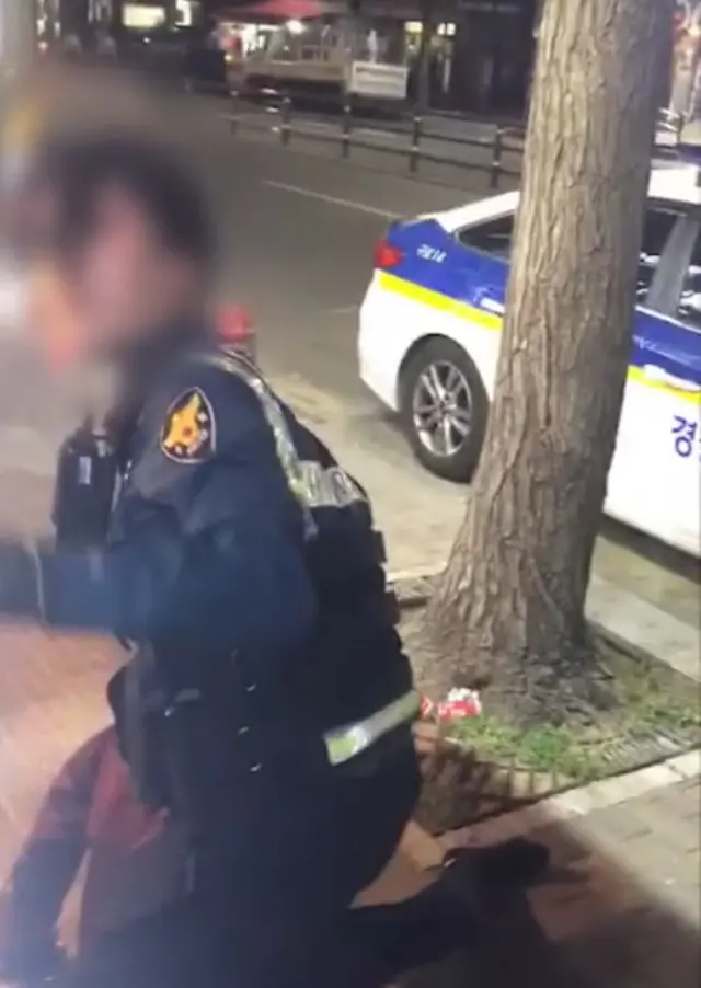 (캡션) 구로 경찰서가 공개한 원본 동영상의 한 부분