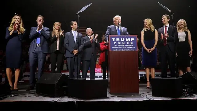 ٹرمپ اہل خانہ کے ساتھ