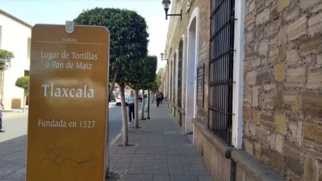 Una calle de Tlaxcala