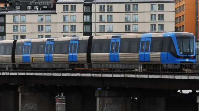 picha ya maktaba ya treni mjini Stockholm