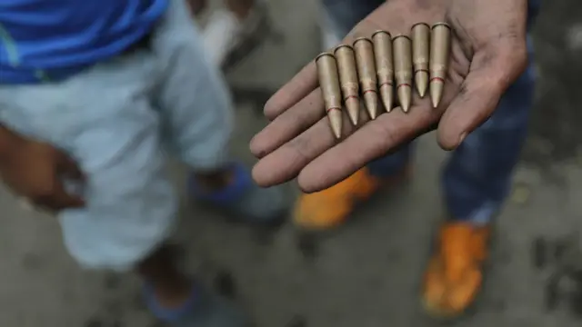 Balas usadas por la policía nicaragüense durante la represión de las protestas.