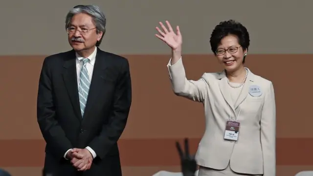 林郑月娥和对手曾俊华