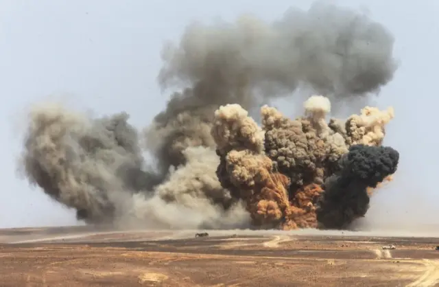 Testing bombs in Jordan