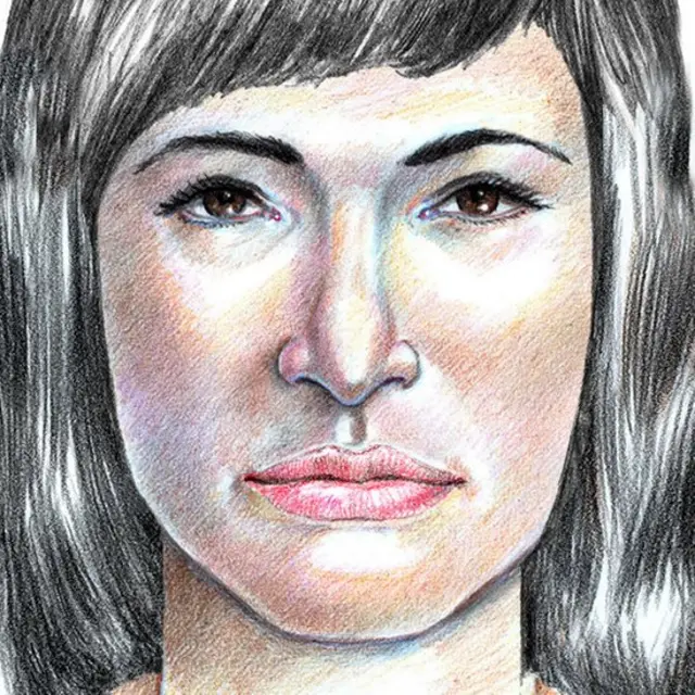 Updated forensic drawing of the Isdal Woman