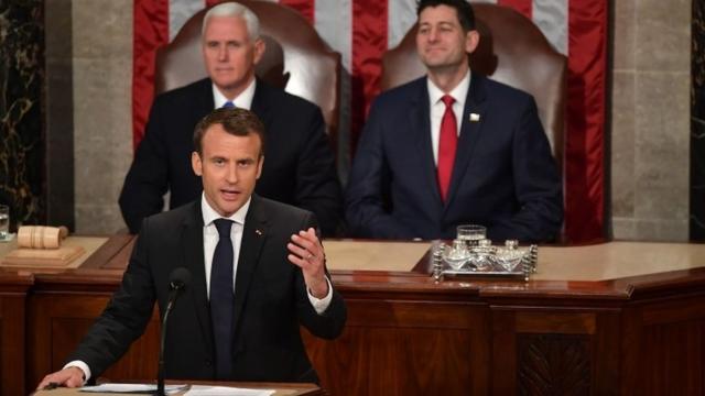 Emmanuel Macron en el Congreso