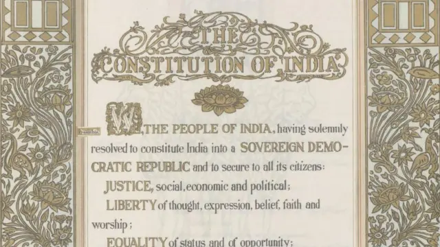 Constitution de l'Inde - première page