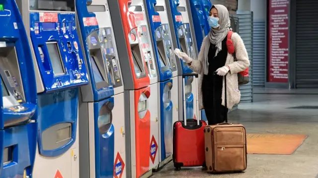 Woman at Atocha station, Madrid (13 April)