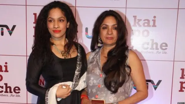 نینا اپنی بیٹی مسابا کے ساتھ