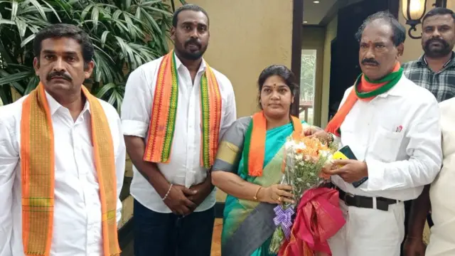 புதுவையில் தேடப்பட்டு வந்த பெண் தாதா பாஜகவில் இணைந்தார்