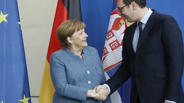 Aleksandar Vučić i Angela Merkel