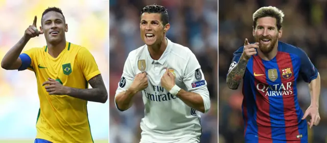 نیمار، میسی، رونالڈو