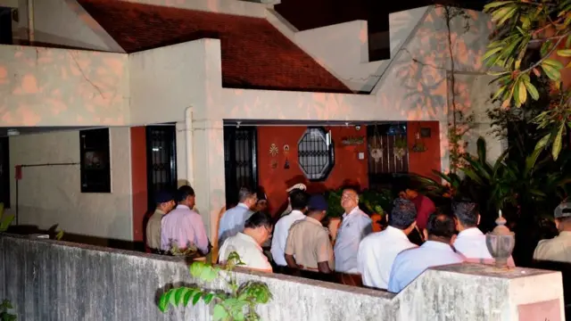 गौरी लंकेश के घर के बाहर का नज़ारा