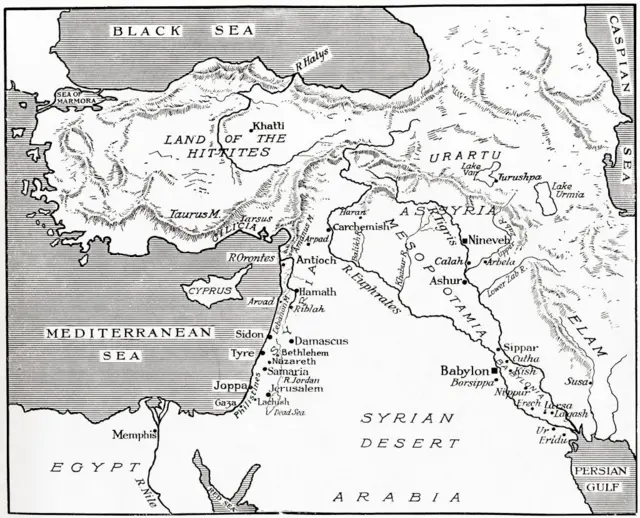 Mapa de los territorios en Medio Oriente del antiguo Imperio Otomano.