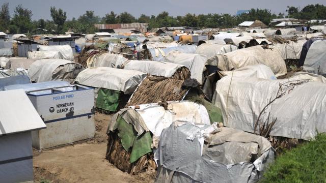Campo de refugiados no Congo