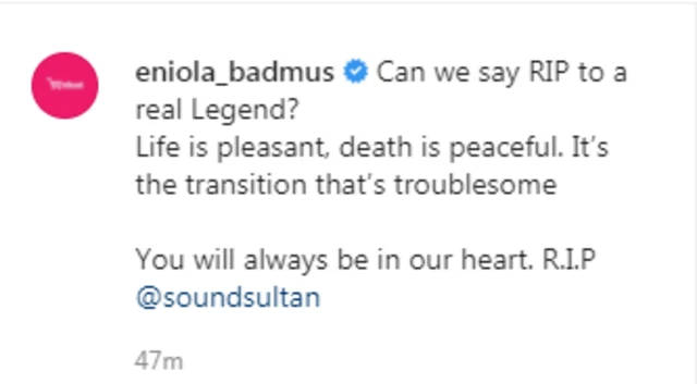 Sound Sultan dead: Death of Sound Sultan from T-cell lymphoma, Nigerian celebs mourn