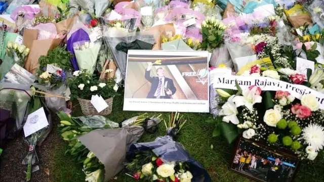 Flowers and tributes left at the scene