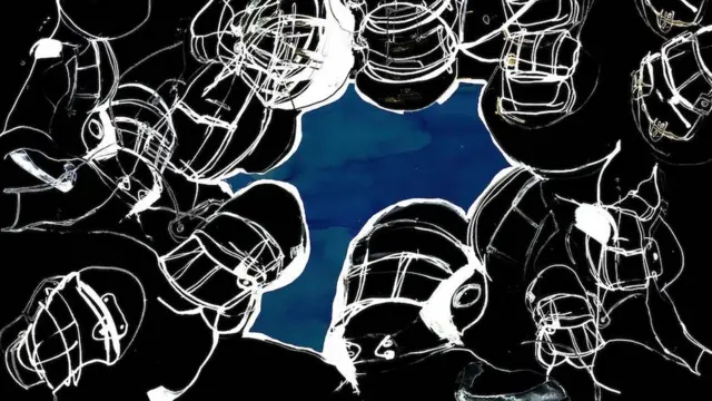 Ilustración sobre jugadores de fútbol americano