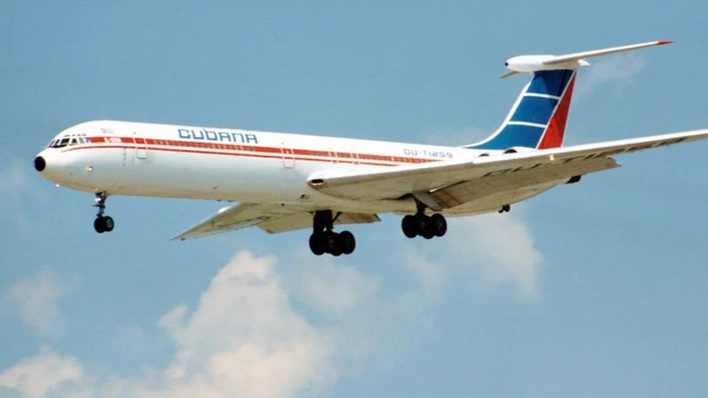 Un Ilyushin 62 de Cubana de Aviación.