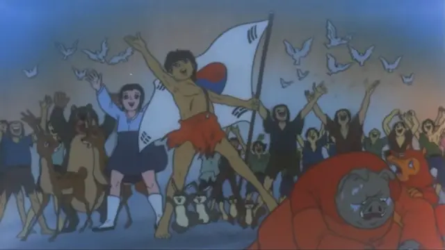 만화영화 '똘이장군-제3땅굴 편'에서 북한의 지도자는 돼지로 그려진다