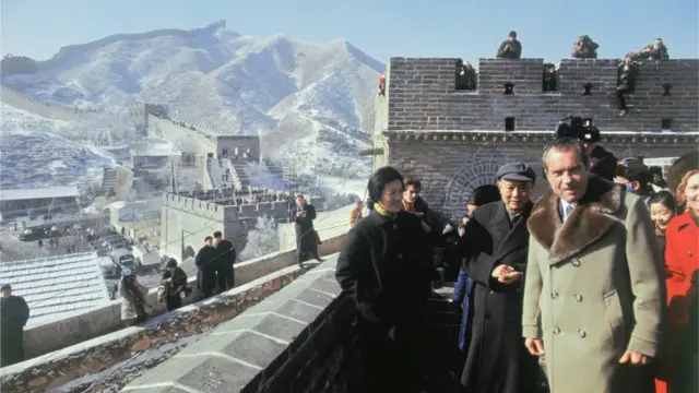 Nixon en la Gran Muralla.
