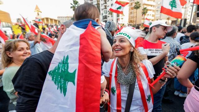 протесты в бейруте