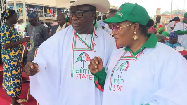 Alaga PDP ati olori awọn obinrin ẹgbẹ oṣelu PDP nipinlẹ Ekiti