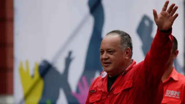 Diosdado Cabello en una manifestación del oficialismo en mayo.
