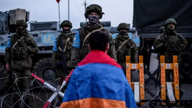 Протест у поста российских миротворческих сил