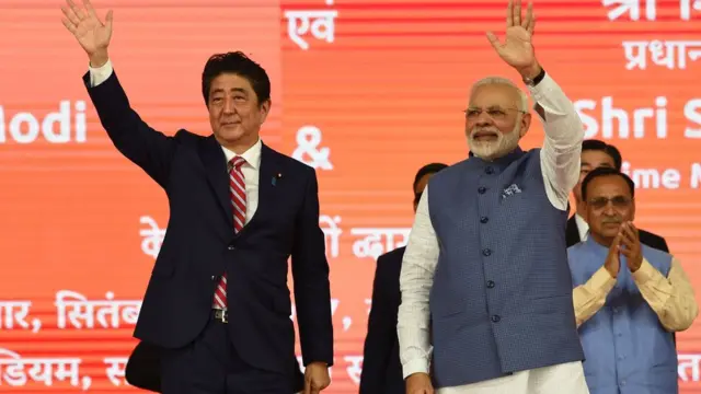 नरेंद्र मोदी और शिंज़ो आबे