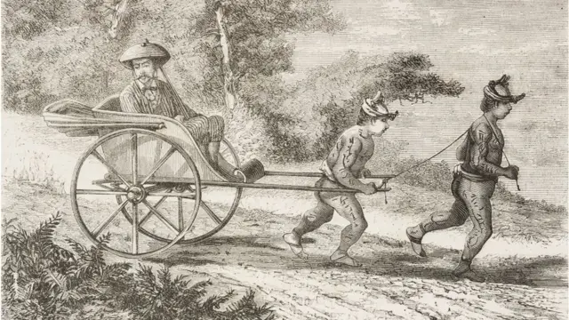 হাতে টানা রিকশা।