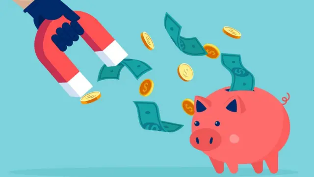 Una alcancia de ahorro pierde su dinero.