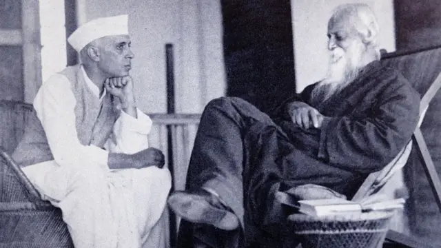 রবীন্দ্রনাথ ঠাকুর ও জহরলাল নেহরু
