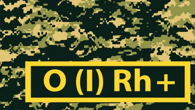 tipo de sangre en camuflaje