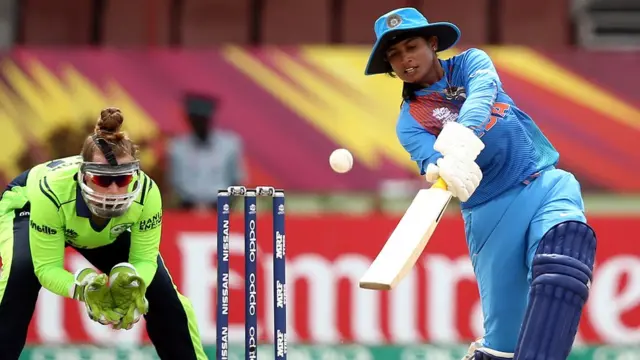 Mithali Raj batting against Ireland
