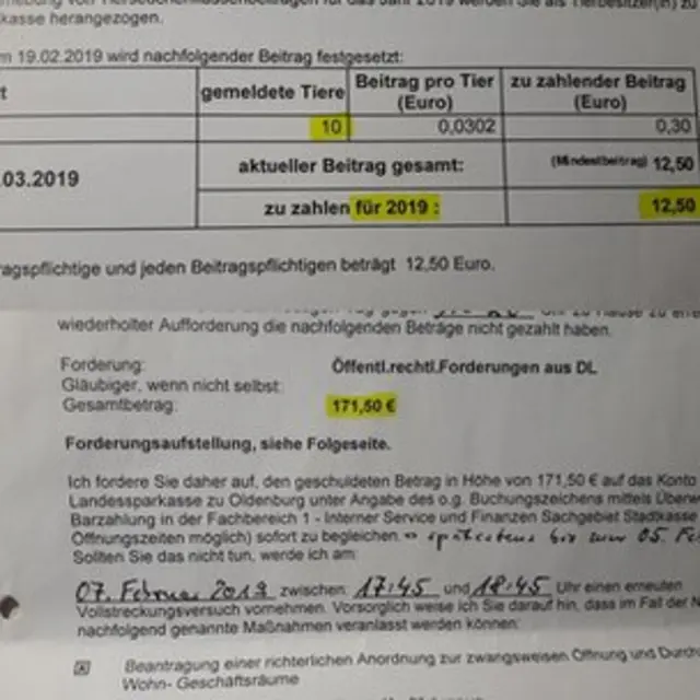 Германиядаги ҳайвонлар ҳужжатлари