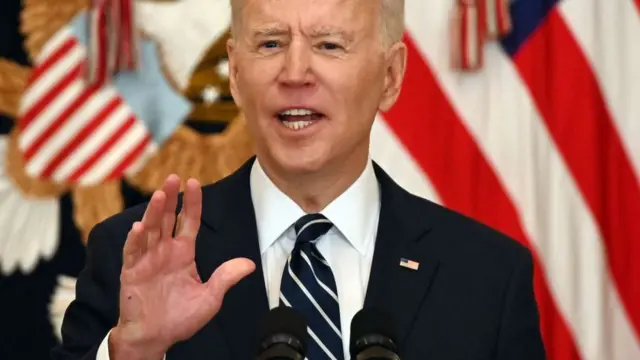 Джо Байден отвечает на вопрос о Северной Корее 25 марта 2021 года